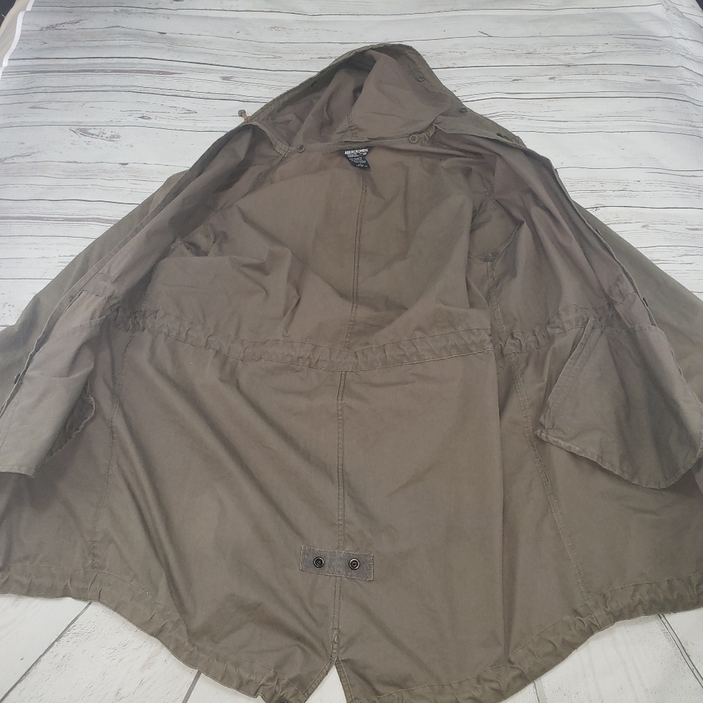 Abercrombie & Fitch Jacket SZ L Zip Up Button Up - Picture 10 of 12